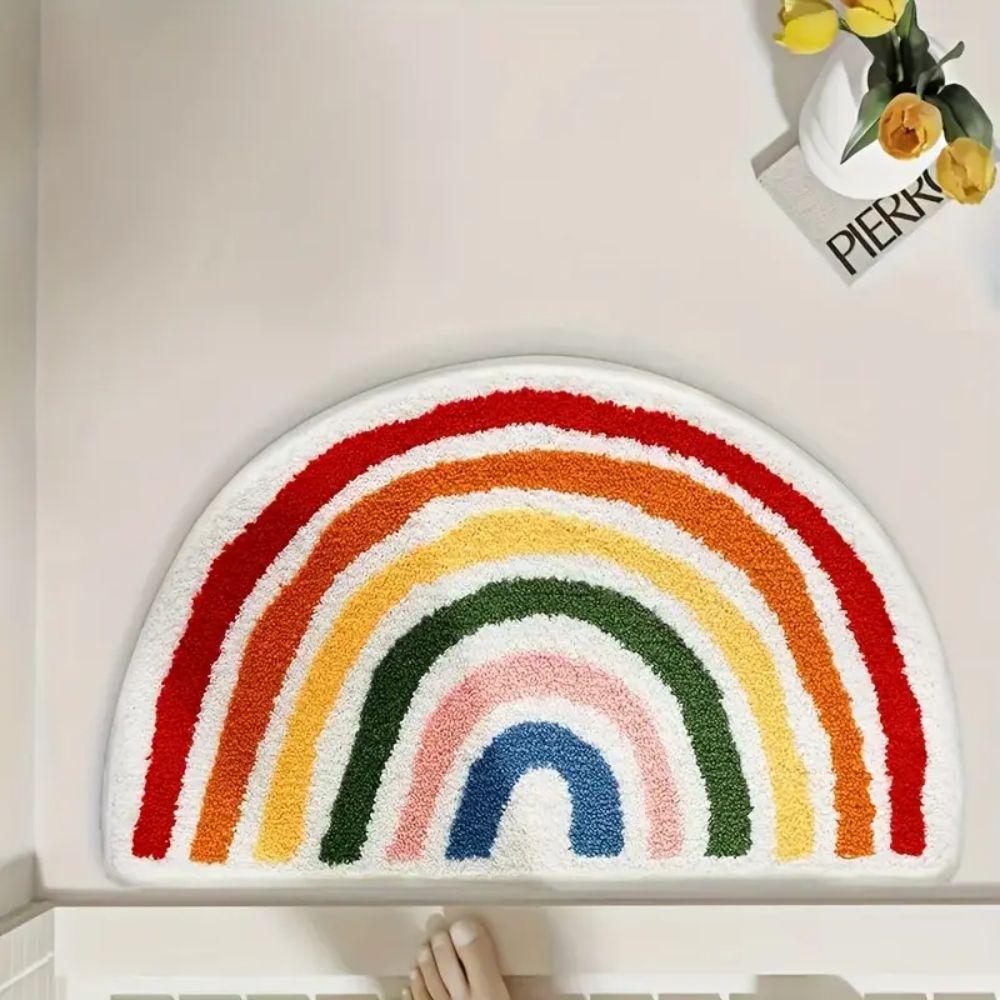 Moderner Regenbogen-Teppich, eine warme und stilvolle Heimdekoration, eine Haushalts-Eingangsmatte und eine Badezimmer-Bodenmatte