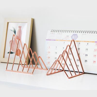 Creative Multifunction Geometric Storage Rack Simple Wrought Iron Organizer Tablet Book Newspaper Display Stand Holder Gifts