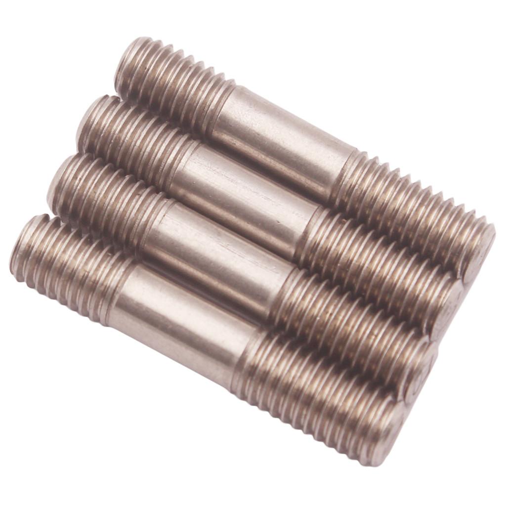Stainless Steel 4pcs Stud Flange Nuts Kit M8x1.25 Heavy Duty Replacement Set for Intake and Exhaust Manifolds