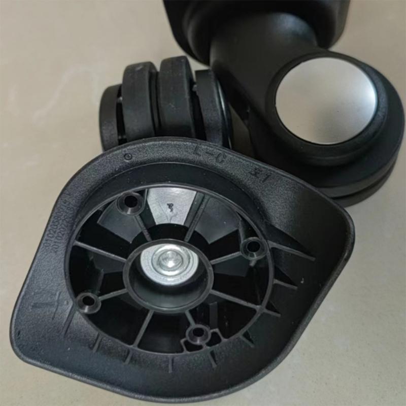 Versatile A17 ABS Inner Double Wheel Casters Smooth 360° Swivel 1 Pair Wheels for Easy Maneuvering Durable for Suitcase