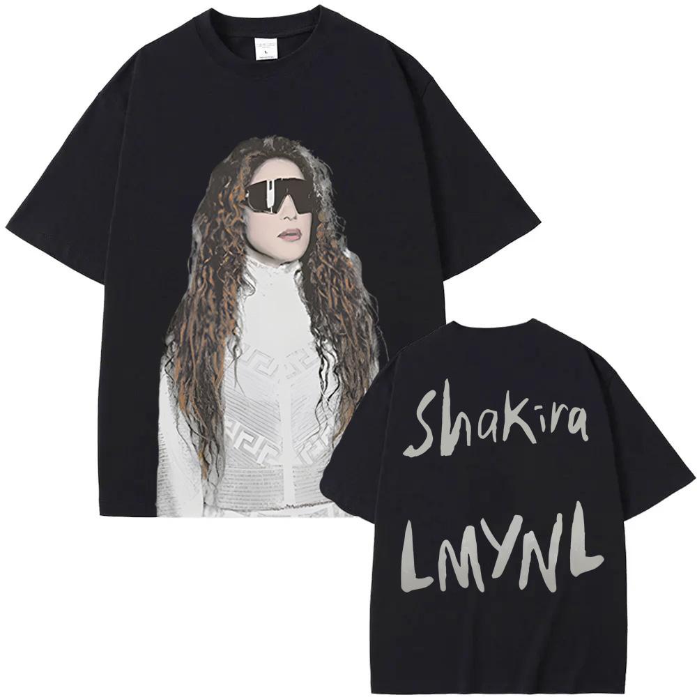 LMYNL Welttournee Sonnenbrillen T-Shirt Shakira 100% Baumwolle Hochwertiges T-Shirt Harajuku Bequemes T-Shirt