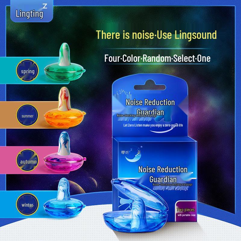 Ling Ting Colorful Soundproof Earplugs - Professional Noise Cancelling for Sleep and Study Zero Sound