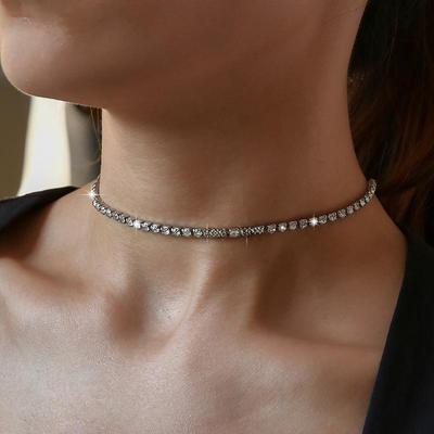 Elegante europäische und amerikanische Diamant-Halskette