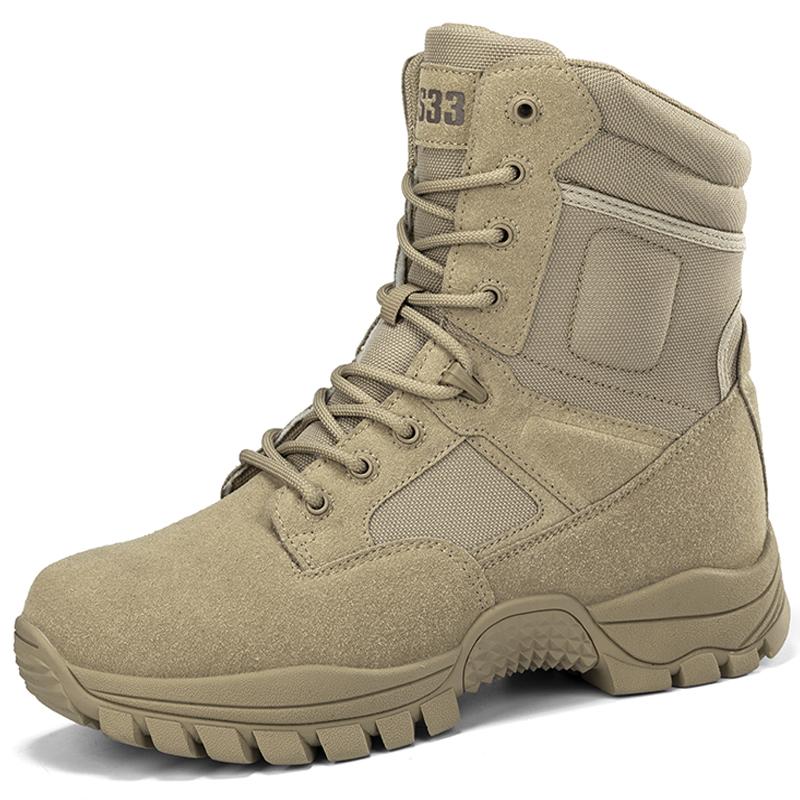 Newest Black Tactical Boots Outdoor Men Boots Outdoor Hiking Shoes Side Zipper Men Desert Boots Autumn And Winter Shoes