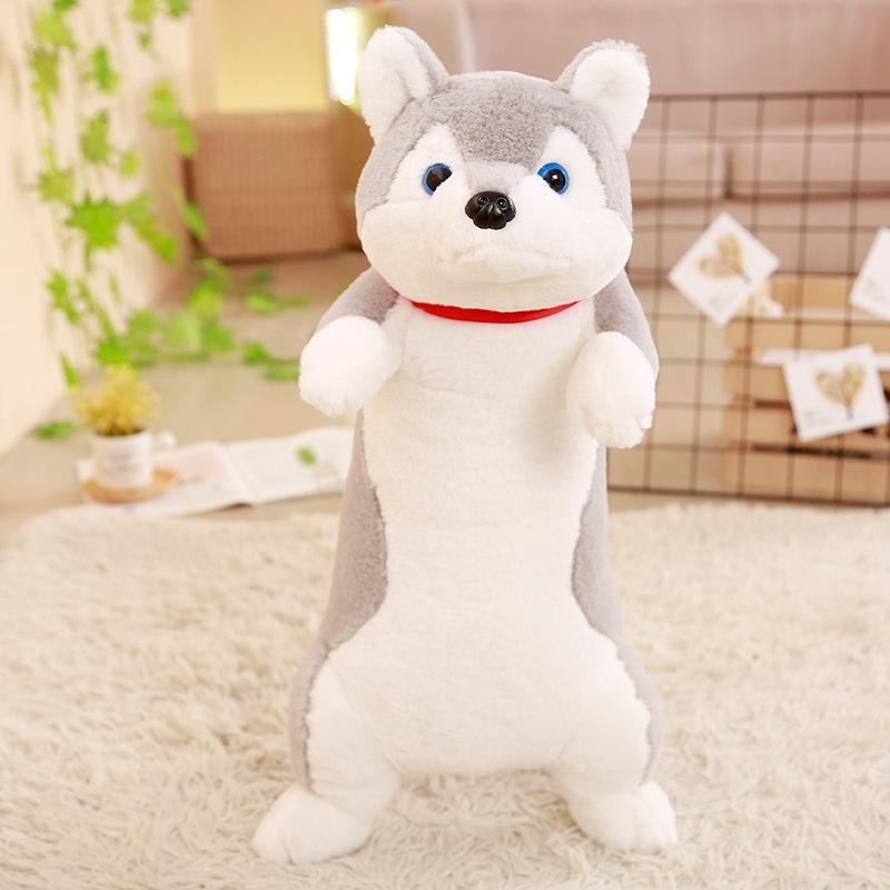 Adorable Shiba Inu Dog Pillow Stuffed Animals Husky Plush Doll Toys Cartoon Hug Pillow Long Nap Sleeping Pillow Bed Cushion Gift