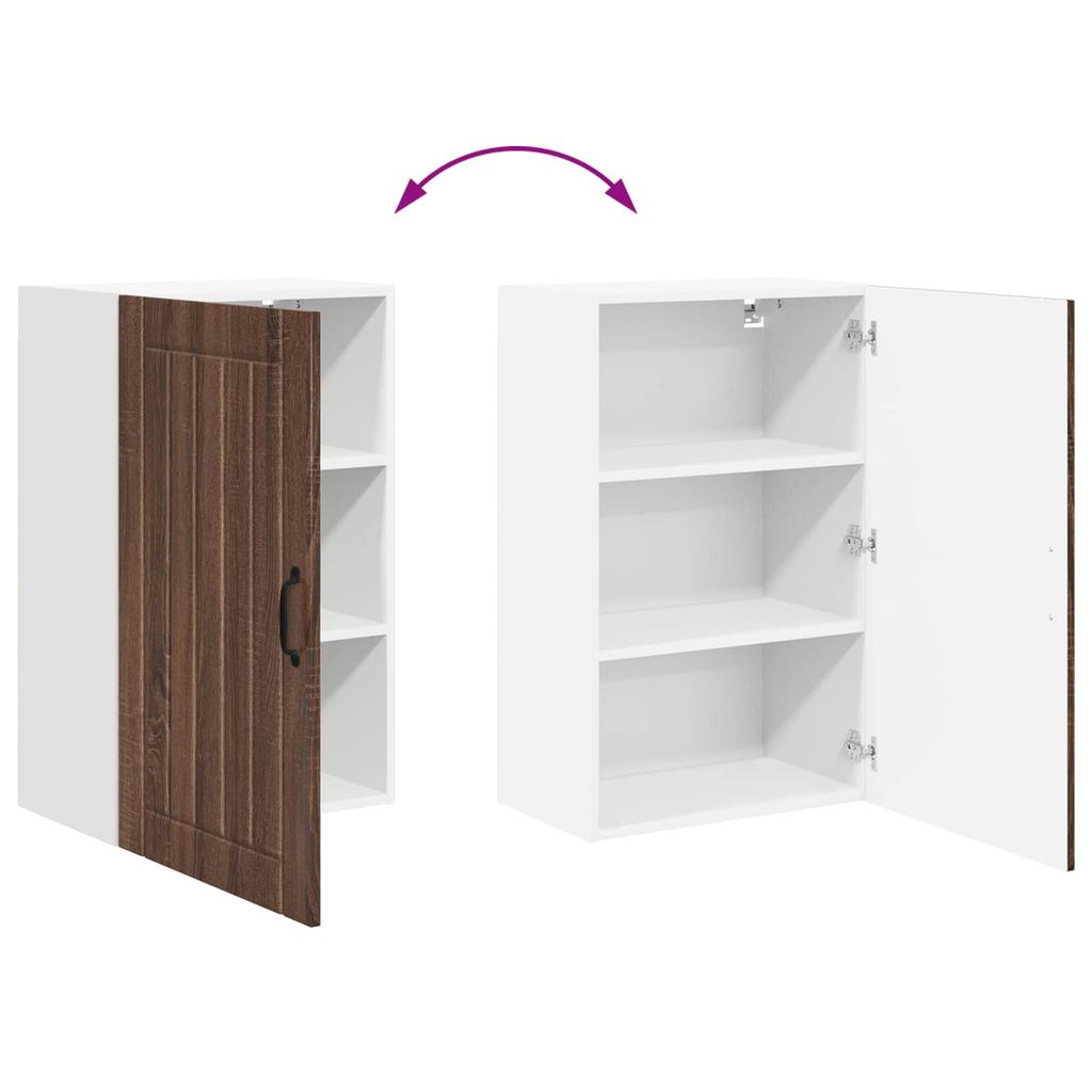 Wall Cabinet LUCCA Brown Oak 50 X 31 X 80 Cm Particleboard