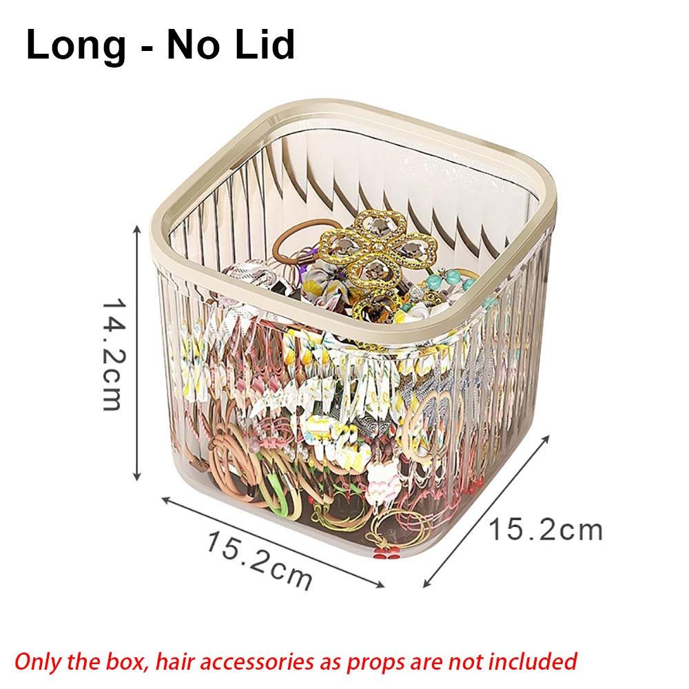 1Pcs Clear Hair Accessories Organizer Small Large Multifunctional Desktop Storage Box Acrylic Pop-up Hair Tie Organizer