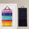 Wall Mount Vinyl Storage Organizer Rolls Holder Wall Hang Pocket Rack Door Hanging Bag  Closet