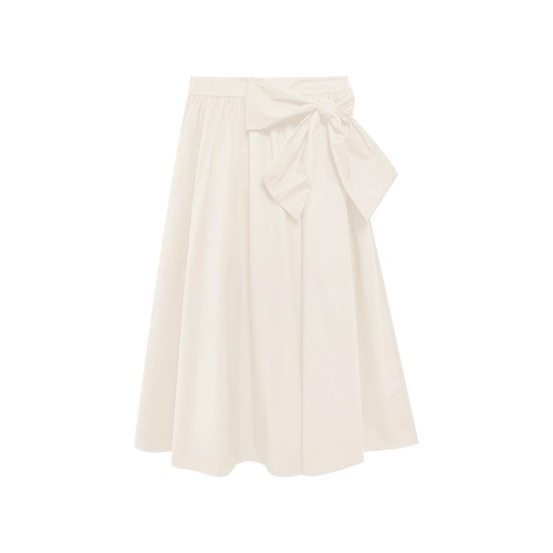 

NEWOPEN 2025 Ранняя весна Юбка А-силуэта с французским бантом - C3626 Medium абрикосовый