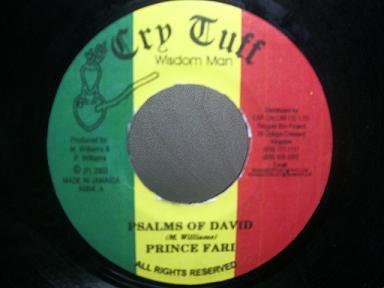

7inch Record PRINCE FAR I Psalms Of David NONE Cry Tuff 2003 Jamaica Reggae Ska Dub Used