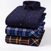 Oversized 8XL 7XL 6XL Men's Thickened Warm Shirt Autumn Winter Causal Plaid Print Soft Double-sided Fleece Fashion Business Slim