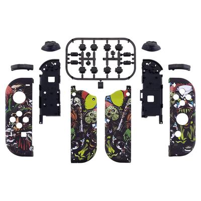 eXtremeRate Replacement Shell for Switch Handheld Controller Housing Case for Switch and Switch OLED with Full Set of DIY Replacement Case for Switch