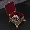 European Retro Metal Jewelry Box, Exquisite Enamel Necklace, Jewelry Storage Box, Princess Jewelry Box.