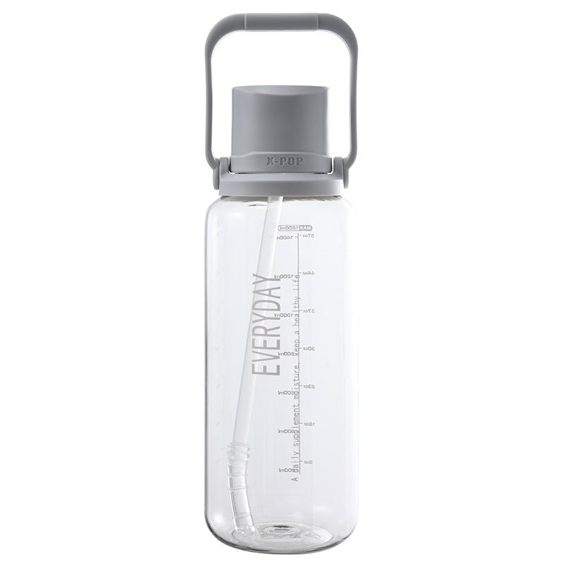 Water Bottlelogo Large Capacity Sports Portable Plastic Water Cup Portable Leak-proof Fitness Water Cup Boys and Girls Sports Kettle