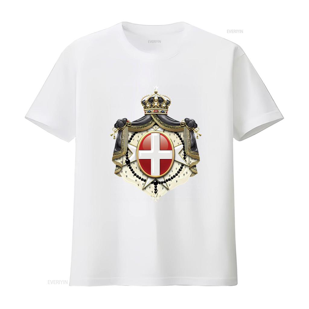 Sovereign Military Order of Malta Coat Arms over Black Velvet T Shirt Premium Quality Unique Design Perfect for History Soft
