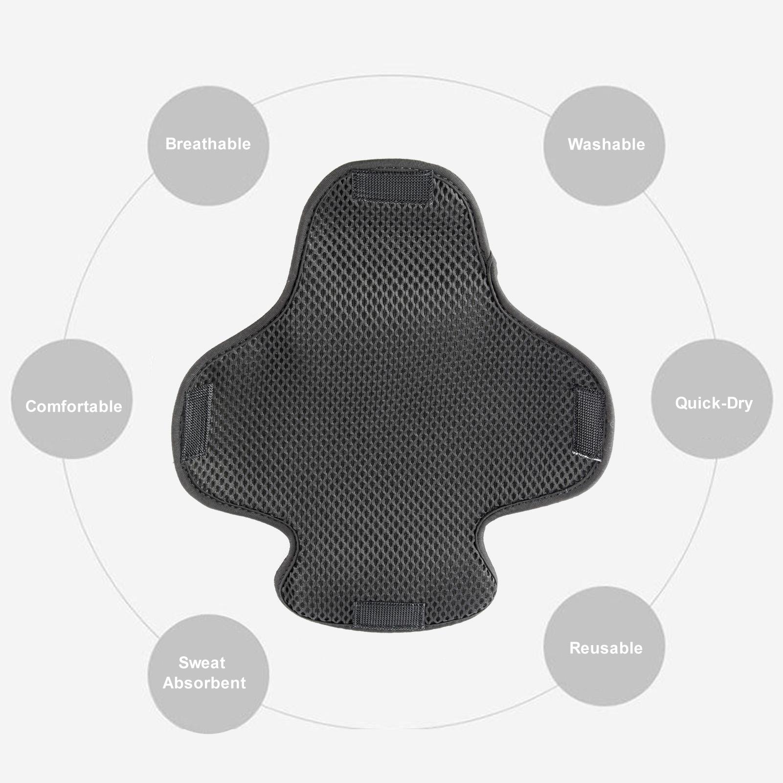 

Motorcycle Helmet Liner, Sweat Absorbent Cooling Helmet Pad with Hook and Loop Reusable & Washable Lining Pad for Hard серый