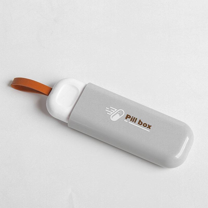 Household Portable Mini Pill Packaging Box серый