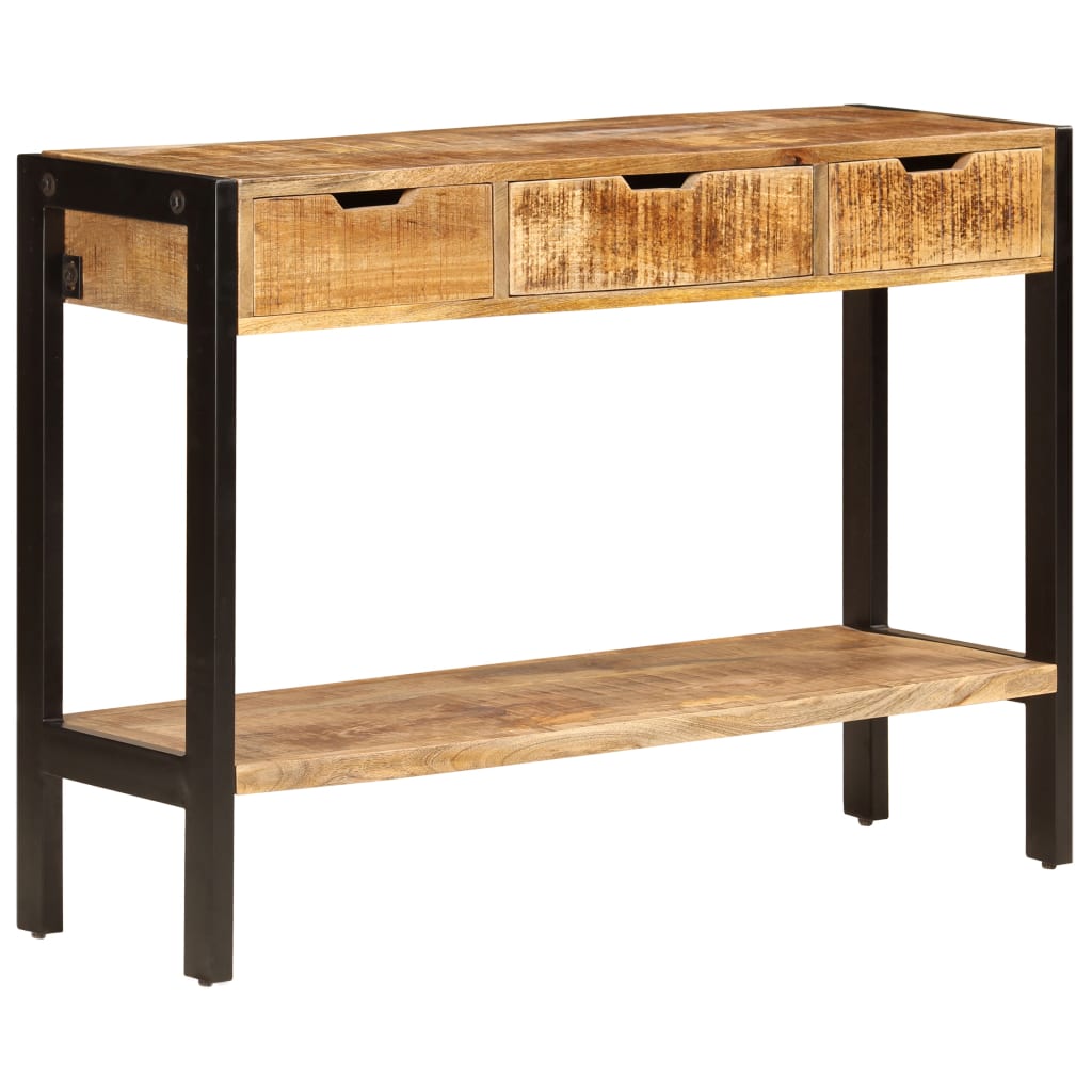 Sideboard with 3 Drawers 110 X 35 X 75 Cm Solid Mango Wood