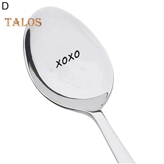 Łyżka do zupy Naczynia nierdzewne Romantyczny napis Trwały, gładki posiłek Łyżka do deserów Prezent na Walentynki