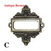 5PCs Name Card Label Frame Card Holder Antique Tags Label Holder Drawer Pull Cabinet File Vintage