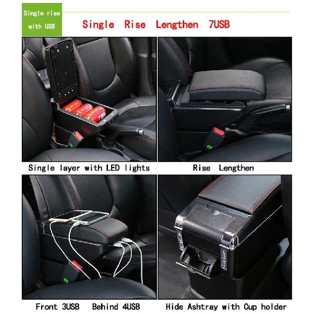 For Suzuki Swift Armrest Box For Suzuki Swift Car Armrest Car Accessories Interior Details Storage Box Retrofit Parts 2005-2023