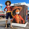 28cm One Piece Anime Figure Confident Smiley Luffy Three Form Face Changing Action Figurine Doll PVC Model Toys Collection Gifts