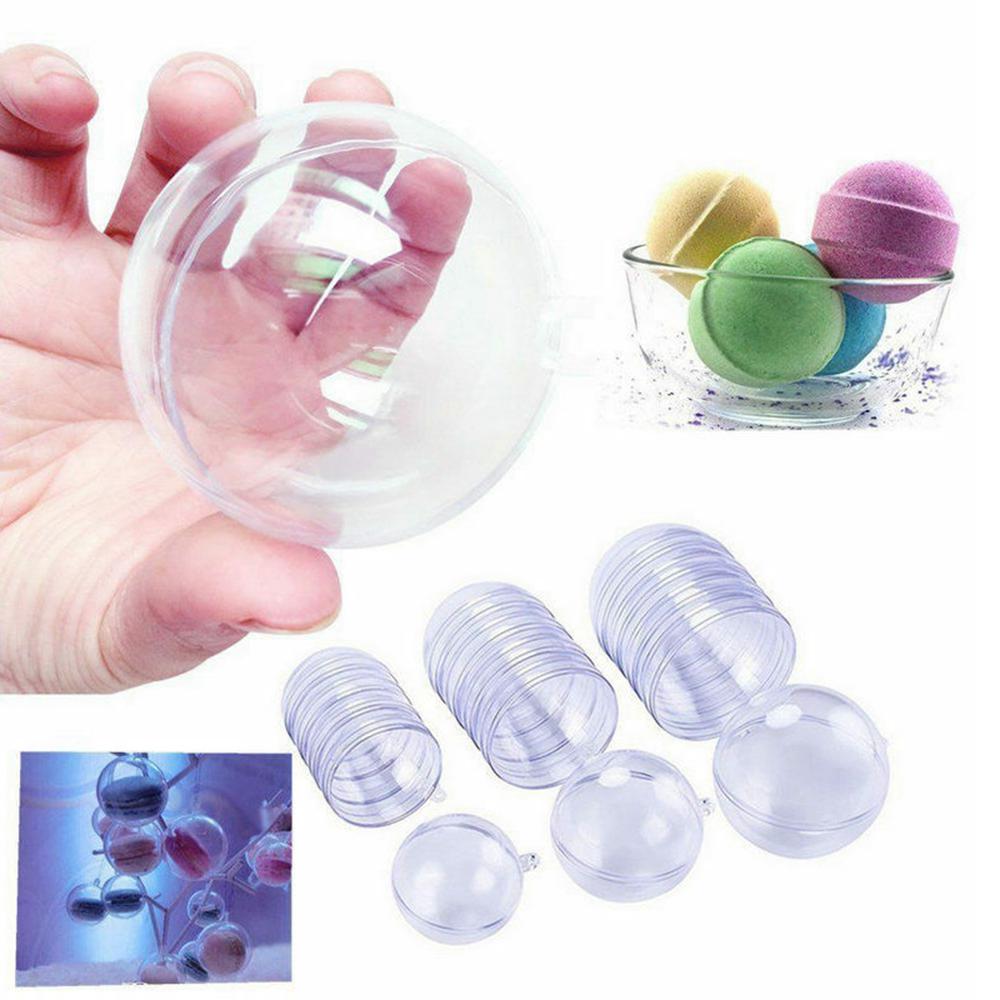 15PCS Packed Lastics Ball Transparents Ball Can Be Filled Craft Gifts For Christmas Decorations