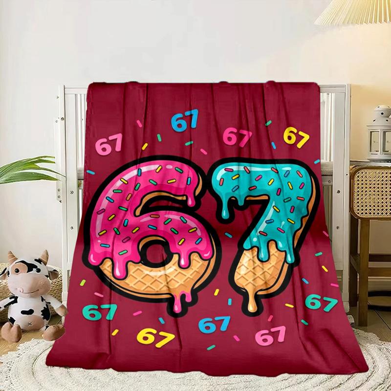 Royal Hands Holding Number 67 Portable Blanket/Soft Blanket Bedding Blanket Suitable for Travel Camping Living Rooms Offices Sofas Fan Gifts