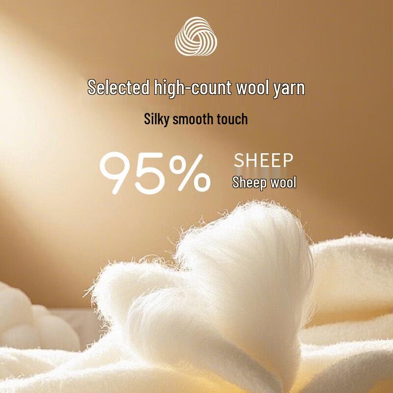 Hengyuanxiang Men's Lambswool Round Neck Sweater