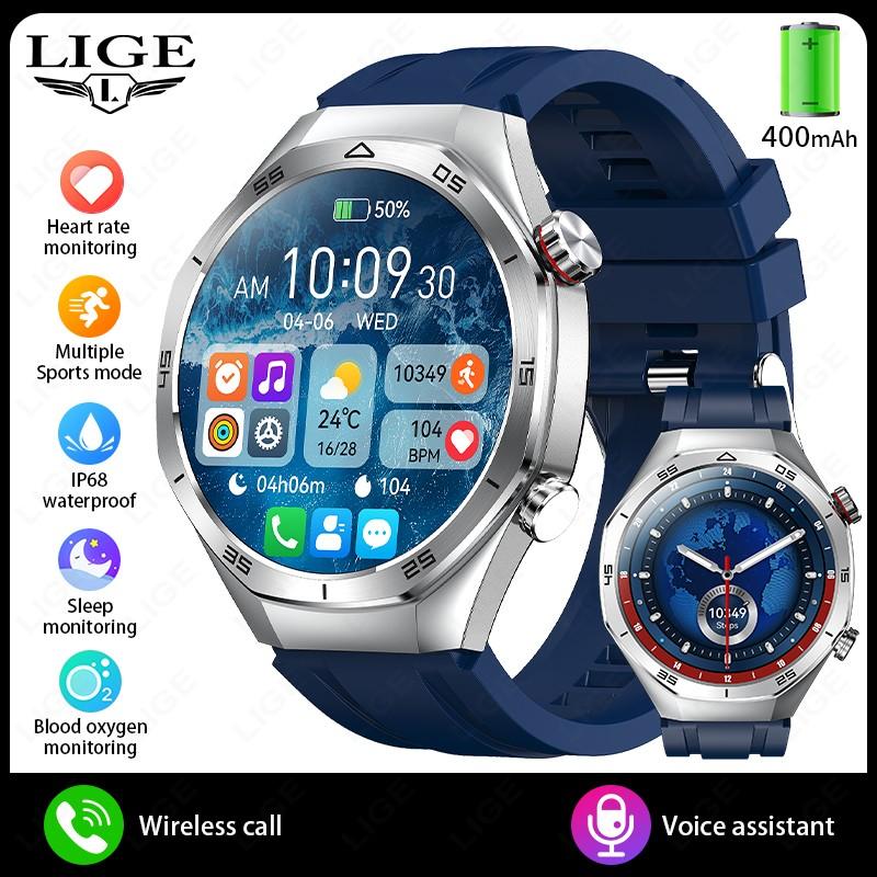 New Smart Watch Men Wireless Call IP67 Waterproof Sport Fitness Watch Voice Assistant Heart Rate Health Monitor Smartwatch