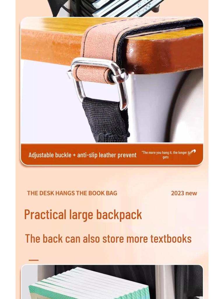 Hängende Schreibtisch-Aufbewahrungstasche für Schüler - Oberstufe & Mittelstufe