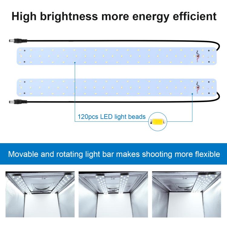 Boîte à lumière de studio photo 60 x 60 x 60 cm