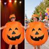 Costume di Zucca Intero con Dettagli di Gambo e Foglia Abito Fatto a Mano Taglia Larga