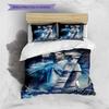 Custom Name Football Legend Blue Bedding,Quilt Set Quilt Cover Pillowcase Home Birthday Gift (1 * duvet cover + 2 * pillowcase, without core)