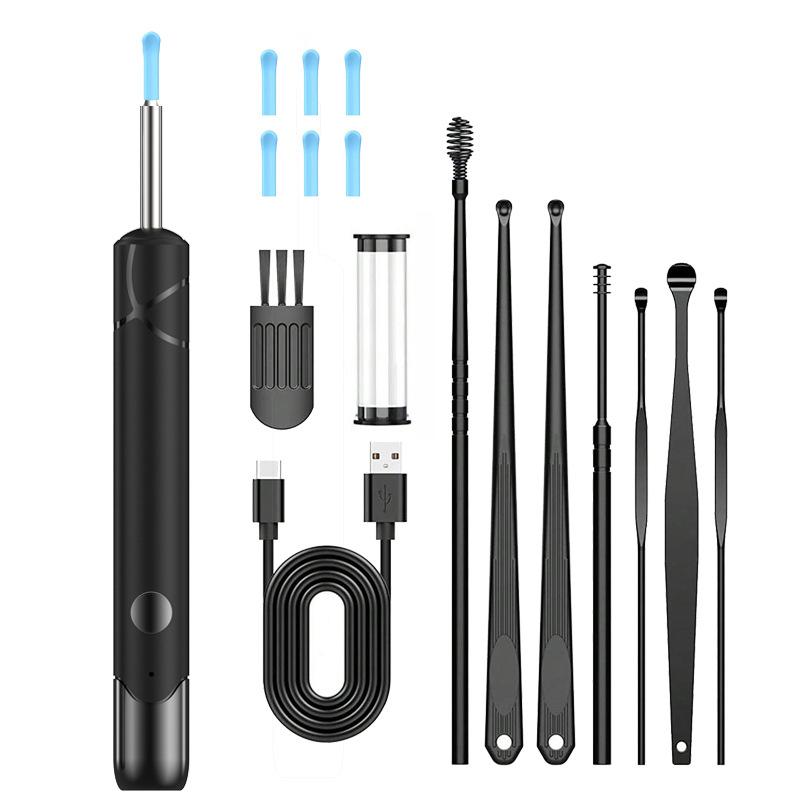 

Rechargeable Wireless Ear Wax Removal Kit with 5MP Camera Ear Cleaner Check Camera And Ear Spoon Set for Canal Clean