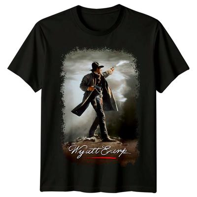 Wyatt Earp (1994) Camiseta de Algodón 100% Inspirada en Póster de Película Camisetas para Hombre Top Camiseta Retro de los 90 Unisex
