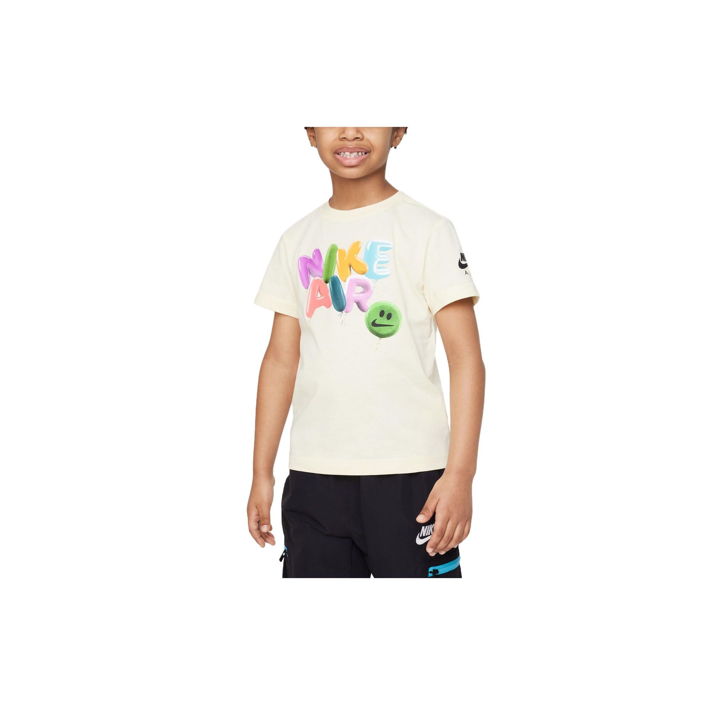 

Nike T-Shirt Balloon Letter Logo Print Round Neck Short Sleeve Kids tops FQ0920-113 M
