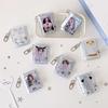 2-in-1 Mini Photo Storage Holder Portable 2 Inch Photo Album Cute Keychain Pendant for Teen Idol Card Collection Gift
