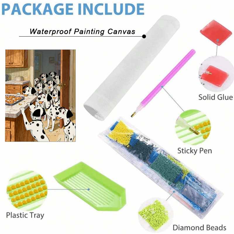 Disney Diamond Art Painting Kit Dalmatian Dogs Handmade Diy Gifts, Wall Art Crafts, Home Room Decoration