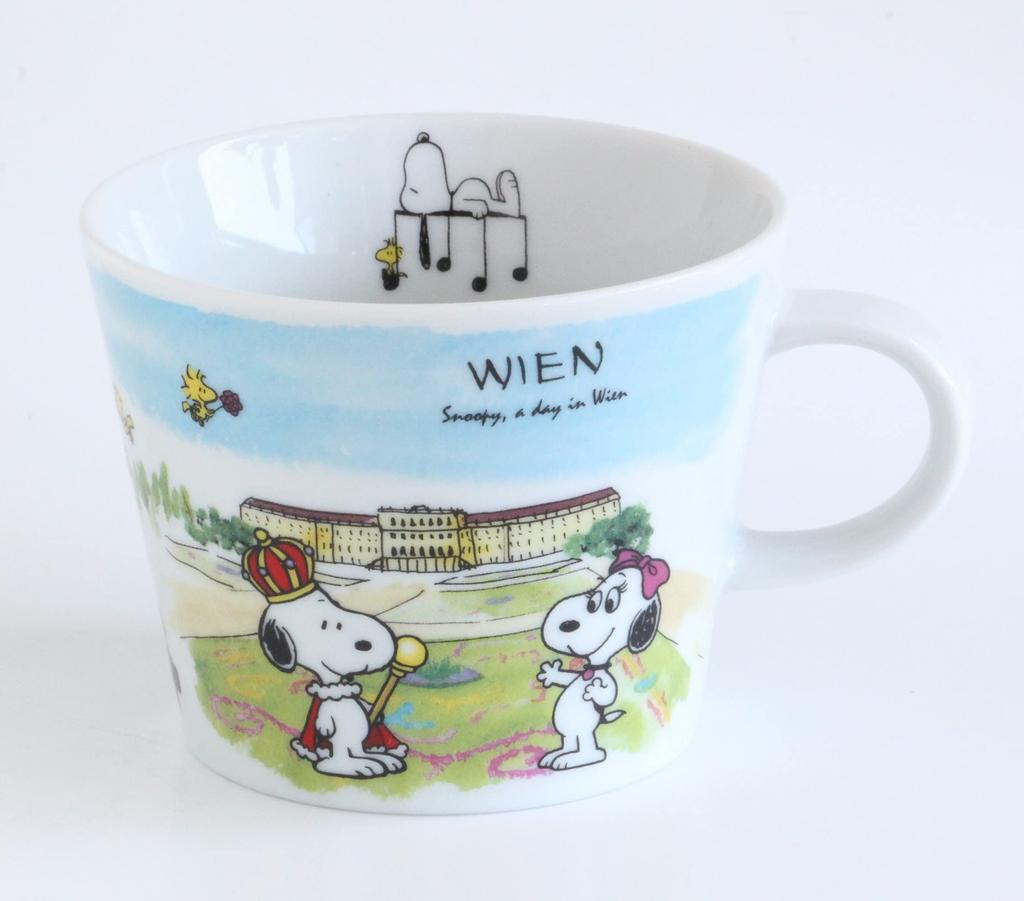 Shimizu Ceramics Vienna 340ml Snoopy World Travel Mug