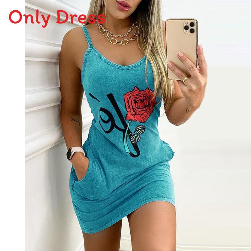 Womens Summer Floral Sleeveless Sundress With Pockets For Casual Wear