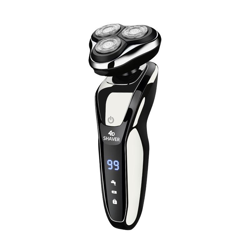 4D Electric Shaver, Full Body Washable Beard Trimmer, USB Charging 3-in-1 Razor