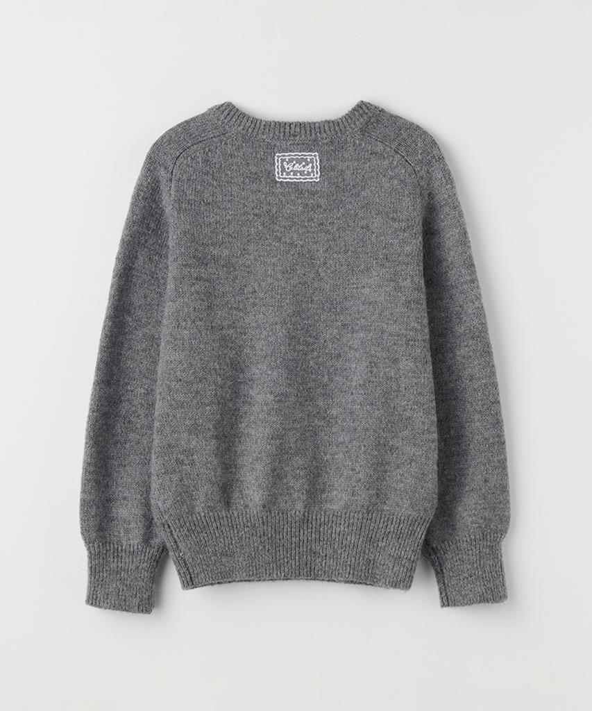 Selliteiljeu V-Neck Alpaca Knit_Grey