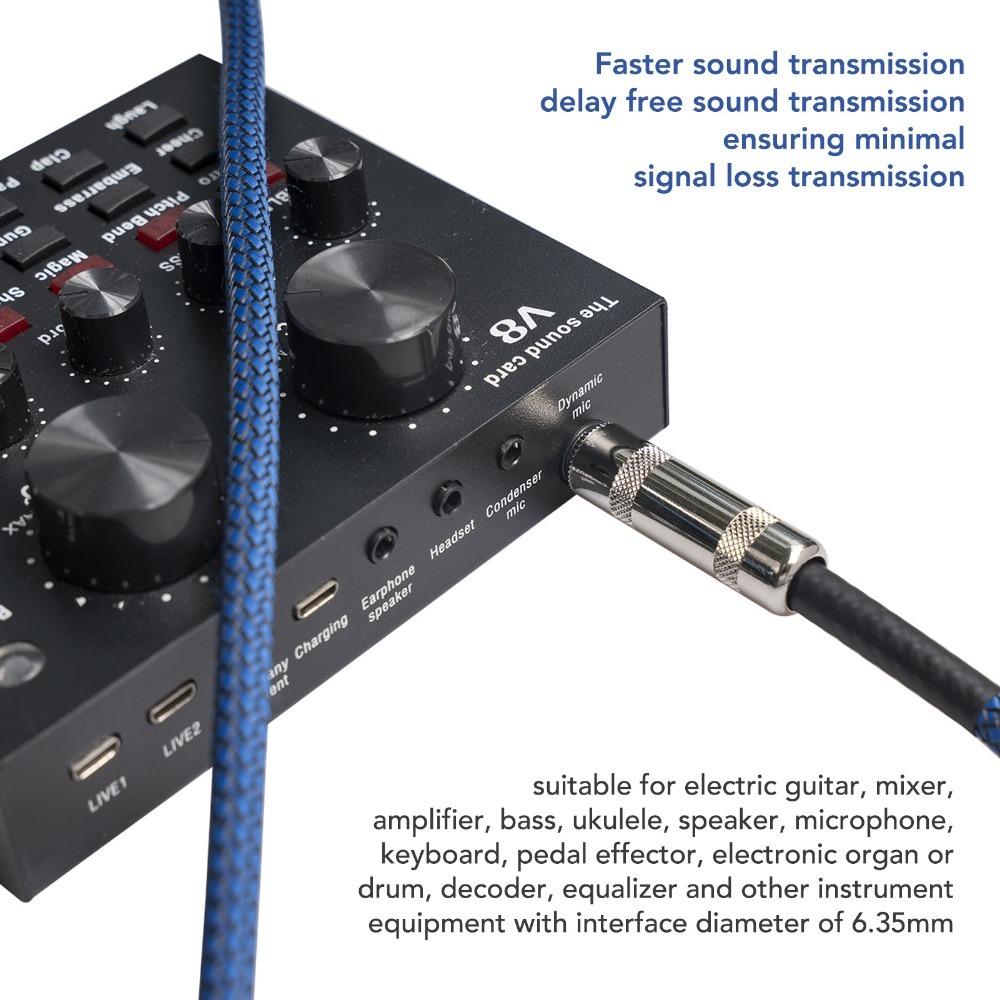 Noise Reduction 1/4 Inch Cable Plug and Play Bass Cable Guitar Cable  Amplifier Connection