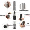 Stainless Steel Electric Salt and Pepper Mill Set Automatic Herb Spice Grinder Adjustable Coarseness Gifts Kitchen Gadget