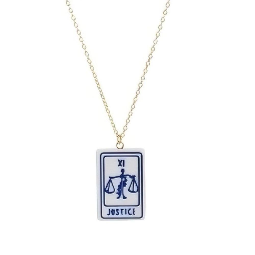 World Rectangle Pendant Necklace Sun Lovers Chain Trendy Enamel Moon Chain Choker  Daily