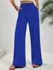 Women's Versatile Solid Color Wide-Leg Floor-Length Casual Pants