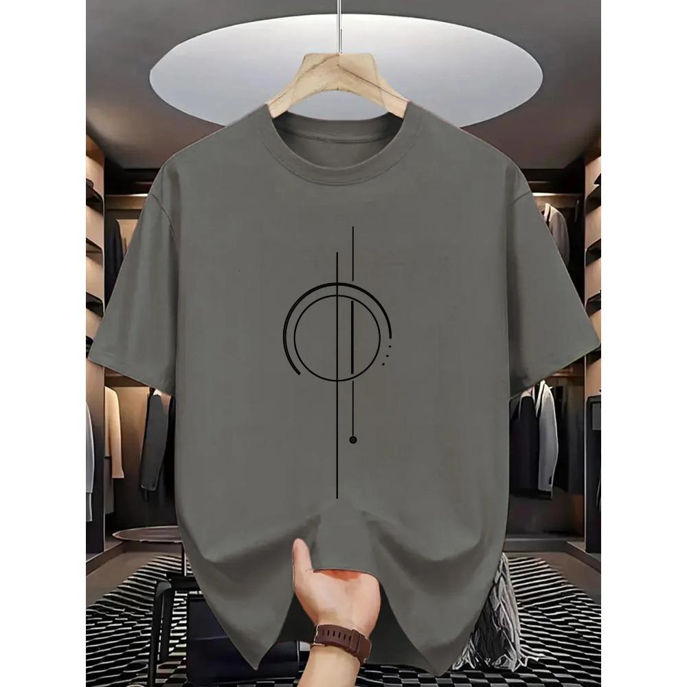 Summer Men's Casual Sports T-Shirt Trendy European Style Printed T-Shirt Comfortable and Breathable T-Shirt