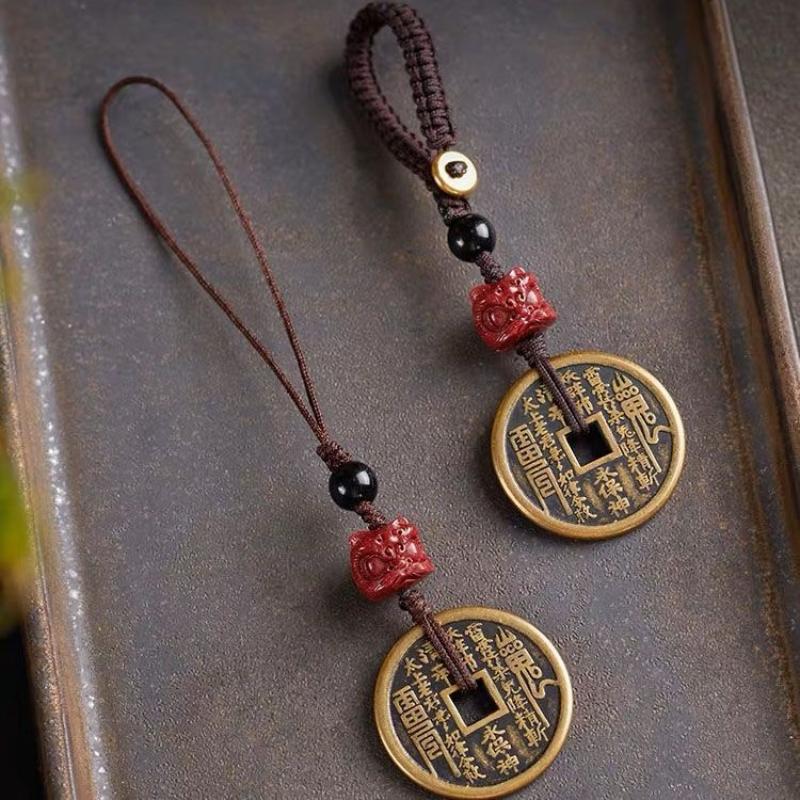 2026 Year Of Chinese Retro Pendant For Men And Women Silver Mountain Ghost Money Pendant Ancient Phone Chain Keychain Pendant