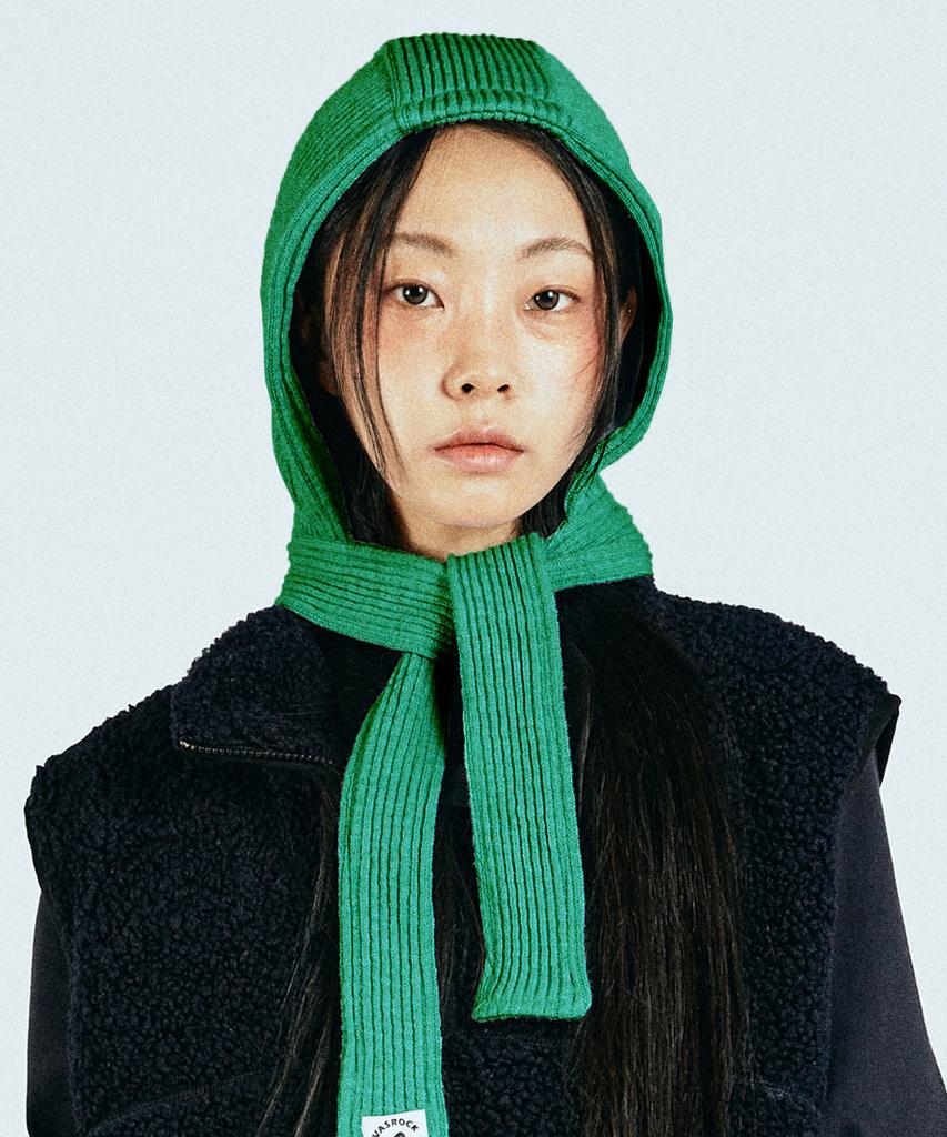 VASROCK Churros Knit Scarf Balaclava Green